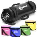 20kg Power Bag Mit 4 Kettlebell Gewichten - 20x60 Home Training Sandbag 6 Griffe