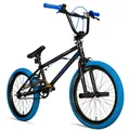 bergsteiger BMX-Rad Halifax 20 Zoll, 360° Rotor-System, Freestyle, Mädchen, Jungen, 1 Gang, U-Bremse, Blau