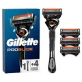 Gillette ProGlide Nassrasierer Herren Set, Rasierer + 4 Rasierklingen mit 5-fach Klinge, Geschenk für Männer
