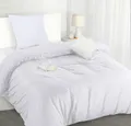 Utopia Bedding Bettwäsche 135x200 Set - Mikrofaser Bettbezug 135x200 cm + 1 Kissenbezug 80x80 cm - Weiß