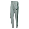 Adidas Men's Essential Three Stripes Fleece Pant, Wonder Sage/Collegiate Green, L