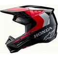 Alpinestars S-M5 Honda, Motocrosshelm - Schwarz/Rot/Weiß - XL