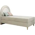 MKS Boxbett, Beige, Textil, 1-Sitzer, Rechteckig, 90x180 cm, Kinder- & Jugendzimmer, Jugendmöbel, Jugendbetten