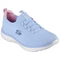 Skechers SUMMITS Slip-On Sneaker, Freizeitschuh, Halbschuh, Slipper mit flexibler Traktionslaufsohle blau 43 EU