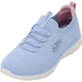 Skechers Damen Summits Top Player Turnschuhe, Light Blue Knit/Multi Trim, 43 EU