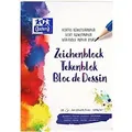 OXFORD Zeichenblock DIN A4 Blanko Geheftet Pappe Weiß Gelocht 40 Seiten 20 Blatt