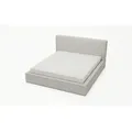GrainGold Polsterbett mit Bettkasten Malton , grau , Maße (cm): B: 155 H: 100