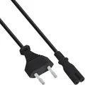 InLine® 16654O Netzkabel, Netzstecker auf Euro 8 C7 Stecker, 0,3m