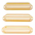Musiclily Hot Rail Gitarre Single-Coil-Sized Humbucker Pickup Covers Tonabnehmer Abedeckungen Set für Strat Style, Creme (3er Set)