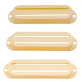 Musiclily 3Pcs Cream Hot Rail Guitar Single Coil Size Humbucker Pickup Cover Set