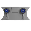 SUPROD Slipräder für kleine Schlauchboote Heckräder Transporträder Edelstahl LD160, schwarz/blau