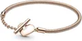 Pandora Armband Moments "Gravierbares Herz" T-Verschluss 14k rosévergoldet 589285C00 17 cm