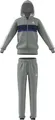 adidas Unisex Kinder SEASONAL ESSENTIALS TIBERIO 3 STRIPES FLEECE TRACKSUIT, medium grey heather/dark blue/team royal blue/white, 11-12 Years