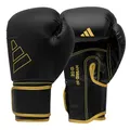 adidas Unisex – Erwachsene Hybrid 80 Boxhandschuhe, Schwarz/Gold, 10 oz EU
