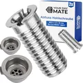 Hohlschraube für Siebkorbventil, M12 x 1,5 x 29 mm, 2 Stück, kompatibel mit IKEA LILLVIKEN Ablaufgarnitur, Ersatz für Artikel 148977, aus Messing, Feingewinde, für Spülbecken Ventilablauf Teile