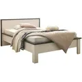 Furn.Design Bett, Weiß, Anthrazit, Holzwerkstoff, Nachbildung, 140x200 cm, Schlafzimmer, Betten