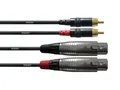 Cordial Kabel XLR Female  auf Cinch, 1,5m, Kabel, Paar