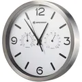 Funkuhr Wanduhr MyTime ND ThermoHygro mit geräuschlosem Funkuhrwerk, Edelstah...