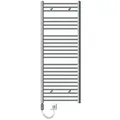Elektrischer Badheizkörper mit Heizstab 1200W 600x1500 mm Chrome gerade mit Seitenanschluss LuxeBath