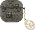 GUESS Schutzhülle für AirPods 4, Guess Strass 4G Charm Case, Braun