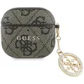 CG Mobile Guess 4G Strass Charm Fall für für AirPods 4 (Braun)