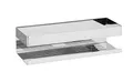 WENKO Wandablage Mod. Genova Shine aus Edelstahl ohne Bohren mit Klebepad-System zur Aufbewahrung von Pflegeprodukten 30 x 8 x 10,5 cm Glänzend