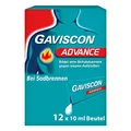GAVISCON Advance 1000 mg / 200 mg Suspension – Extra starke Schutzbarriere gegen Reflux – Wirkt bis zu 4 Stunden – 12 x 10 ml Dosierbeutel