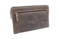 LEAS Banktasche & Geldtasche im Vintage-Style LEAS in Echt-Leder, Dark Cognac - Special-Edition