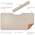 HOKO Schreibtischunterlage Schreibtischunterlage & ERGO Handballenauflage für Kinderschreibtisch, (rutschfeste wasserabweisende PU Leder Desk Mat, Mauspad & Schreibunterlage mit Handgelenkauflage oder Silikonpads für Büro, Homeoffice, Schule, Gaming & Kinderschreibtisch) 30 cm