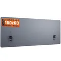 RICOO Akustik Trennwand Schreibtisch 150 x 60 x 2 cm Sichtschutz Filz Grau Schallschutz Büro ZAP1560-G Tischtrennwand Home Office Pinnwand