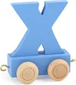 Small Foot Design 10374 'Buchstabenzug bunt' Holz Buchstabe X, blau (1 Stück)