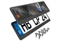 L & P Car Design Kennzeichenhalter für Auto in schwarz Nummernschild Kennzeichenhalterung, (2 Stück)