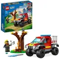 LEGO 60393 City Feuerwehr-Pickup Set, Feuerwehr-Spielzeugauto mit Feuerwehr-Einsatzkraft für Kinder ab 5 Jahren mit Minifigur - Bunt