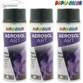 3x DUPLI COLOR Aerosol Art Sprühlack RAL 7016 Anthrazit Grau glänzend 400ml