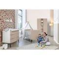 Schardt Babyzimmer, Schwarz, Beige, Holzwerkstoff, Buche, vollmassiv, 2 Fächer, 3 Schublade(n) Schubladen, DIN EN 12221, zum Juniorbett umbaubar, Aufbauanleitung im Karton, Lattenrost inklusive, Schlupfsprossen, Babymöbel, Babyzimmer-Sets