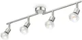 B.K.Licht Deckenleuchte, LED wechselbar, 4-flammig, LED Deckenlampe, dreh- schwenkbar, neutralweiß, matt-nickel