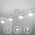 Deckenstrahler - 20W, 1600lm, LED, schwenkbar, inklusive 4x GU10, neutralweiß, matt-nickel