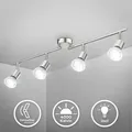B.k.licht - Deckenstrahler - 20w, 1600lm, Led, Schwenkbar, Gu10, Neutralweiß, Matt-nickel