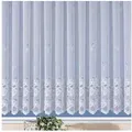 Weckbrodt Gardine Basel (1 St), Kräuselband, halbtransparent, Jacquard, Jacquard, strukturiert, halbtransparent, Allover,Motiv, Bordüre, Store weiß 300 cm x 175 cm