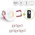Einbaustrahler Mini Livorno 3W CCT 2700K-6500K IP65 - Farbe: weiß - Anzahl: 6x