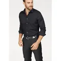 OLYMP Businesshemd Level Five body fit mit extra langem Ärmel schwarz 42