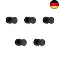 BVL Matte Schwarz Handtuchhaken, 5 Stück Rostfreies Metall Wandhaken, Self