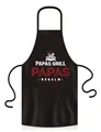 YORA Grillschürze für Männer Vatertagsgeschenk - Kochschürze lustig [inkl. Urkunde] - lustige Geschenke zum Vatertag - Geschenkideen Opa & Papa - Leute (Papas Grill)