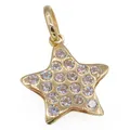 Anhänger Stern mit Zirkonia Steinen aus 585 Gold 14 Karat 1 cm Breite