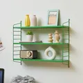 [en.casa] Modulares Wandregal Strängnäs Metallregal Apfelgrün Hängeregal mit 3 Regalböden Badregal Küchenwandregal Wandablage Wohnzimmer