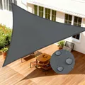 Sonnensegel Dreieckig 4x4x4m Wasserdicht Segeltuch Sonnenschutz Windschutz PE...