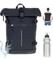 Rucksack Herren Freizeitrucksack Roll-Top New Rebels WIlliam 51130600 Schwarz +f