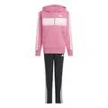 adidas Unisex Kinder Seasonal Essentials Tiberio 3 Stripes Fleece Track Suit, pink fusion/white/clear pink, 15-16 Years