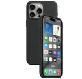 Silikon Tasche Case Apple iPhone 15 Pro Max Schwarz / Black MagSafe Backcover