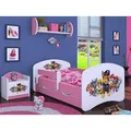 BDW Kinderbett Super Hunde, Babybett Kinderzimmer, Rosa (Motiv 3), 140 x 70 cm